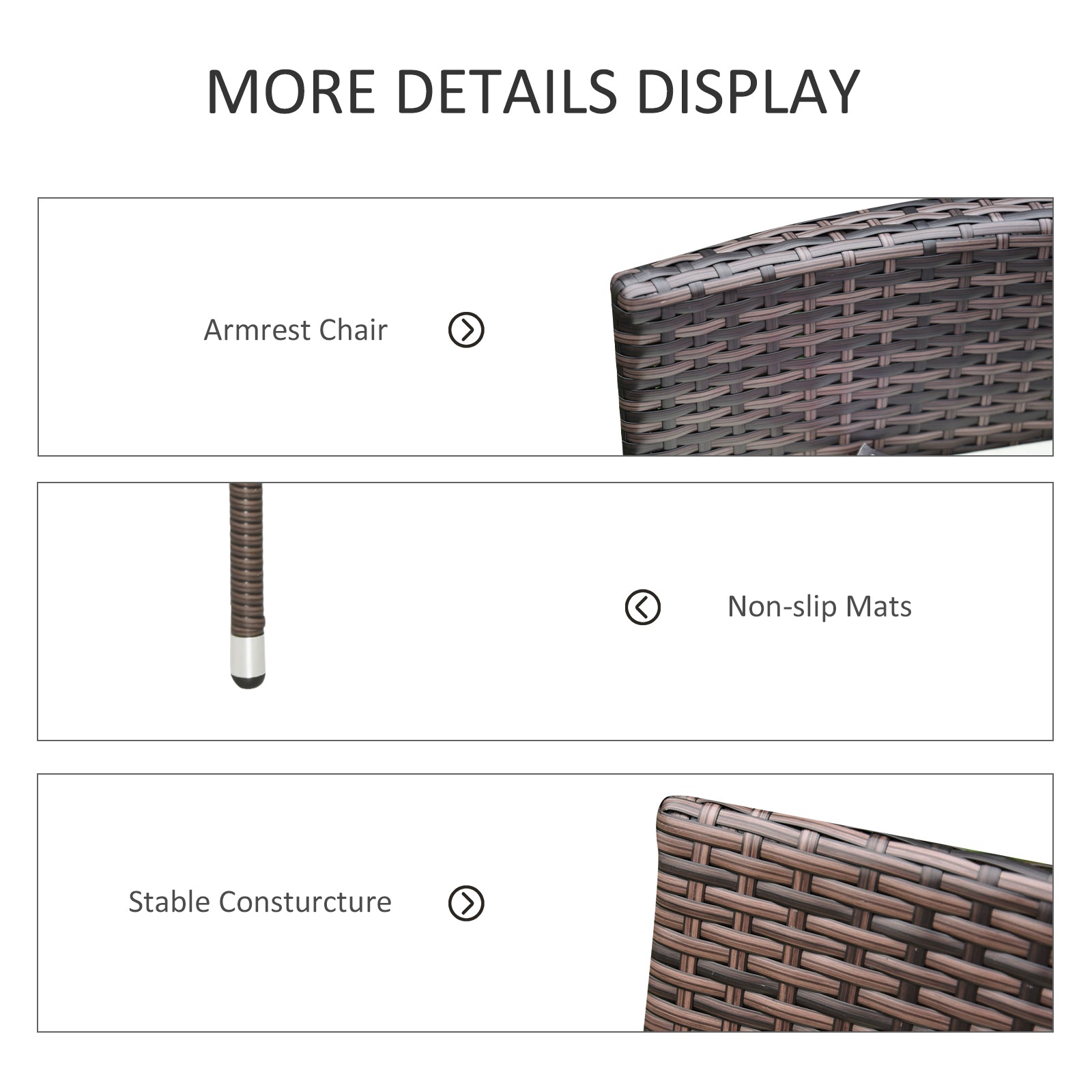 4 PC Rattan Chair Set, Cushioned Patio Sofa, Outdoor Rattan Furniture