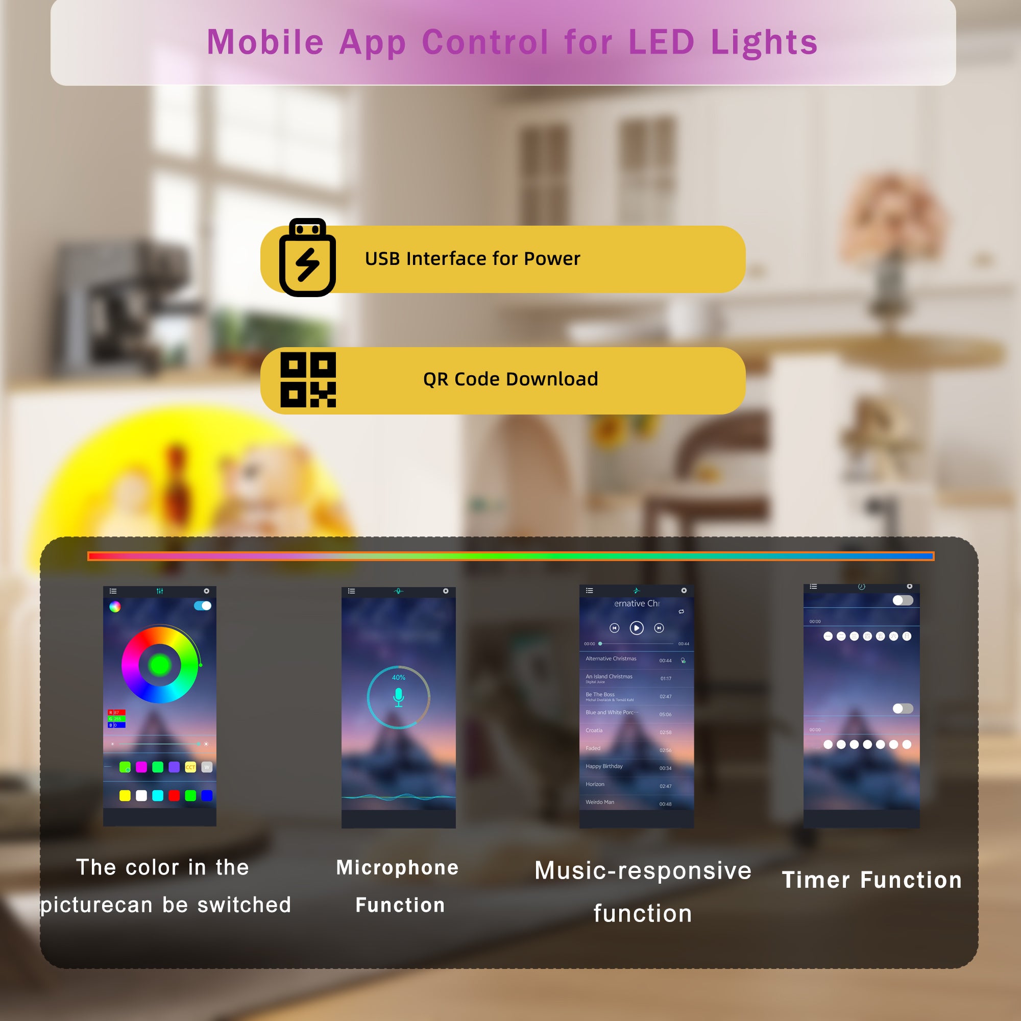 Extendable Bar Table Storage LED Curved Door Design - White