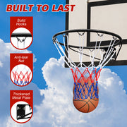 Basketball Rim Replacement, 45.72cm Wall/Door Mounted, Heavy Duty, Black