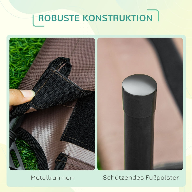 Outdoor Pet Bed with Canopy, Elevated, Taffeta Fabric, Coffee