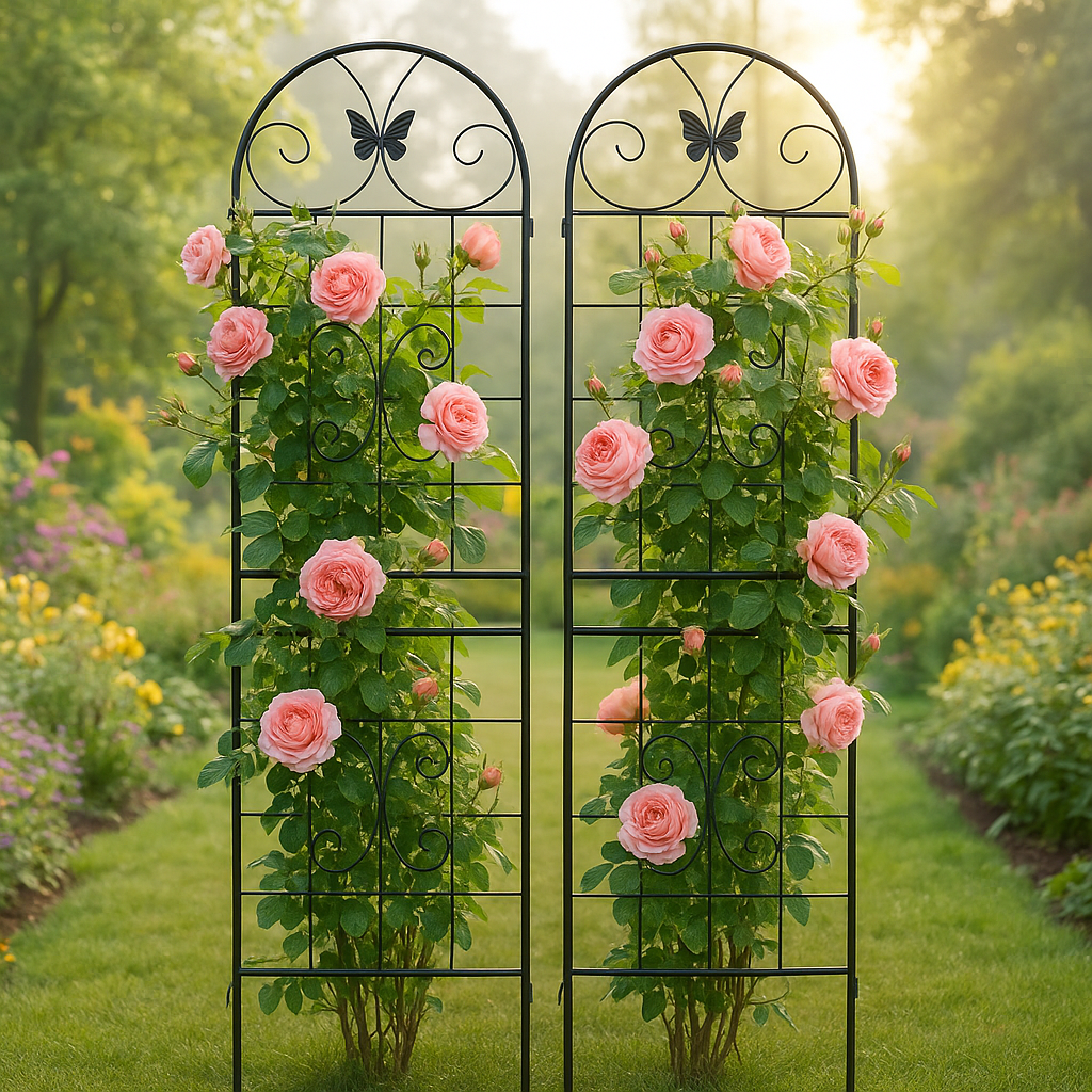Metal Garden Trellis, 2 Pack for Climbing Plants, Metal