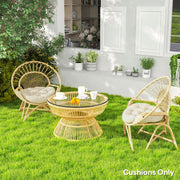 Outdoor Cushions Set of Two Round 60cm Beige