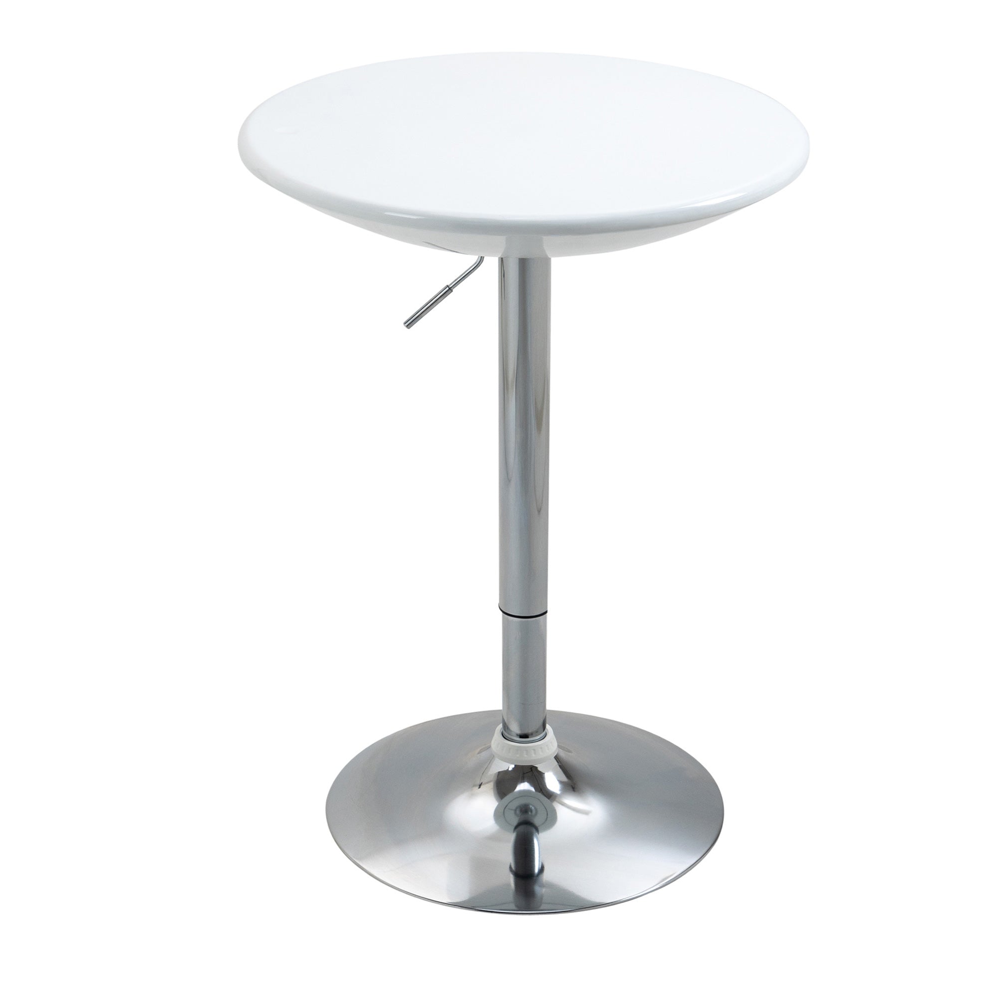 Bar Table, Height Adjustable, Metal ABS, White