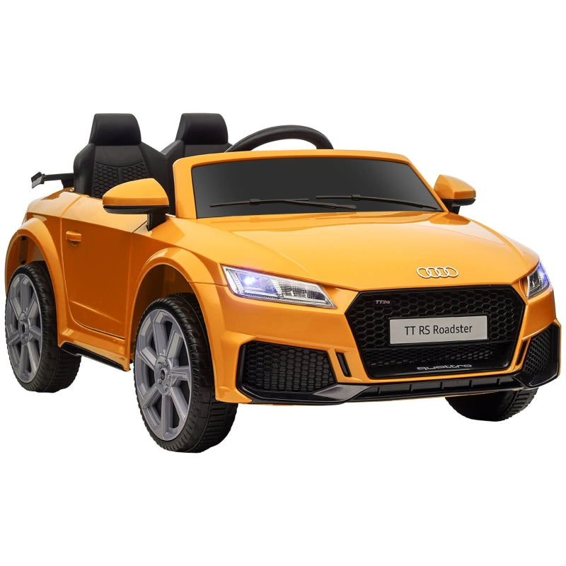Kids Licensed Audi TT RS Ride-On Car, 12V Battery with Remote, Yellow