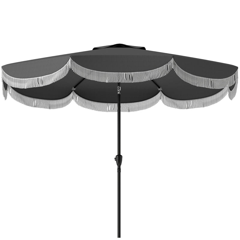 Parasol, Octagonal Balcony UV Protection, Dark Grey