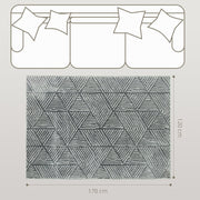 Rug Modern Style Washable Area Dark Grey