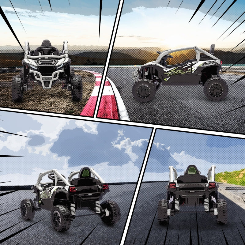 Electric Off-Road Vehicle for Children with Remote Control and LED Lights, Grey