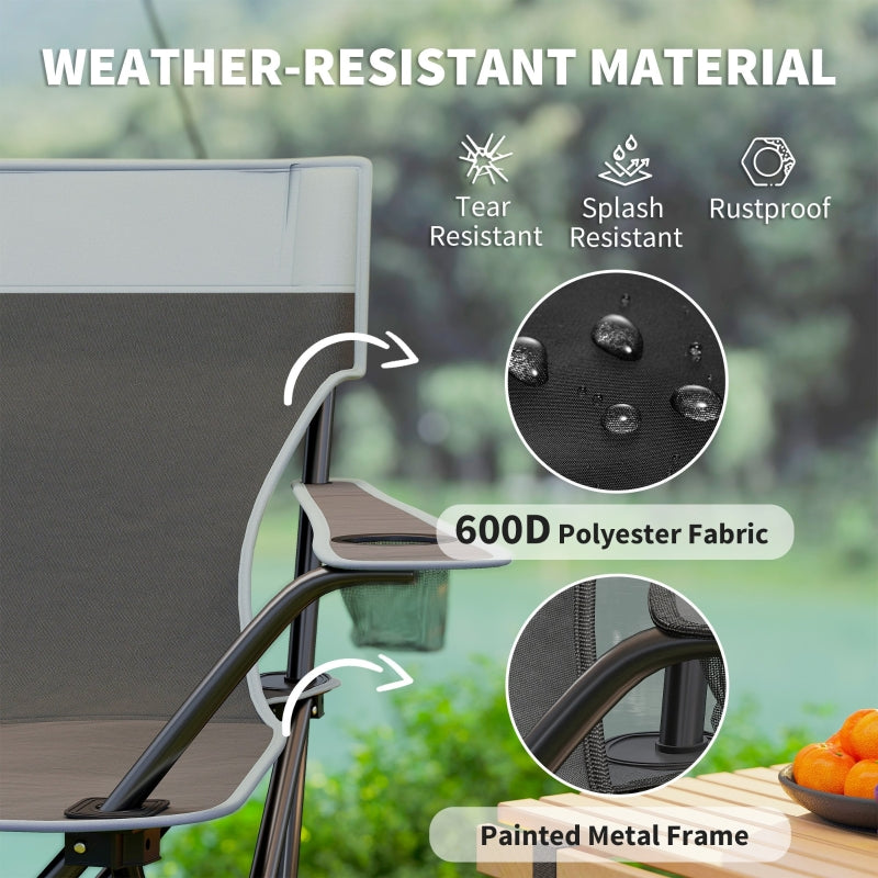 Four-Piece Portable Folding Picnic Table Set - Grey