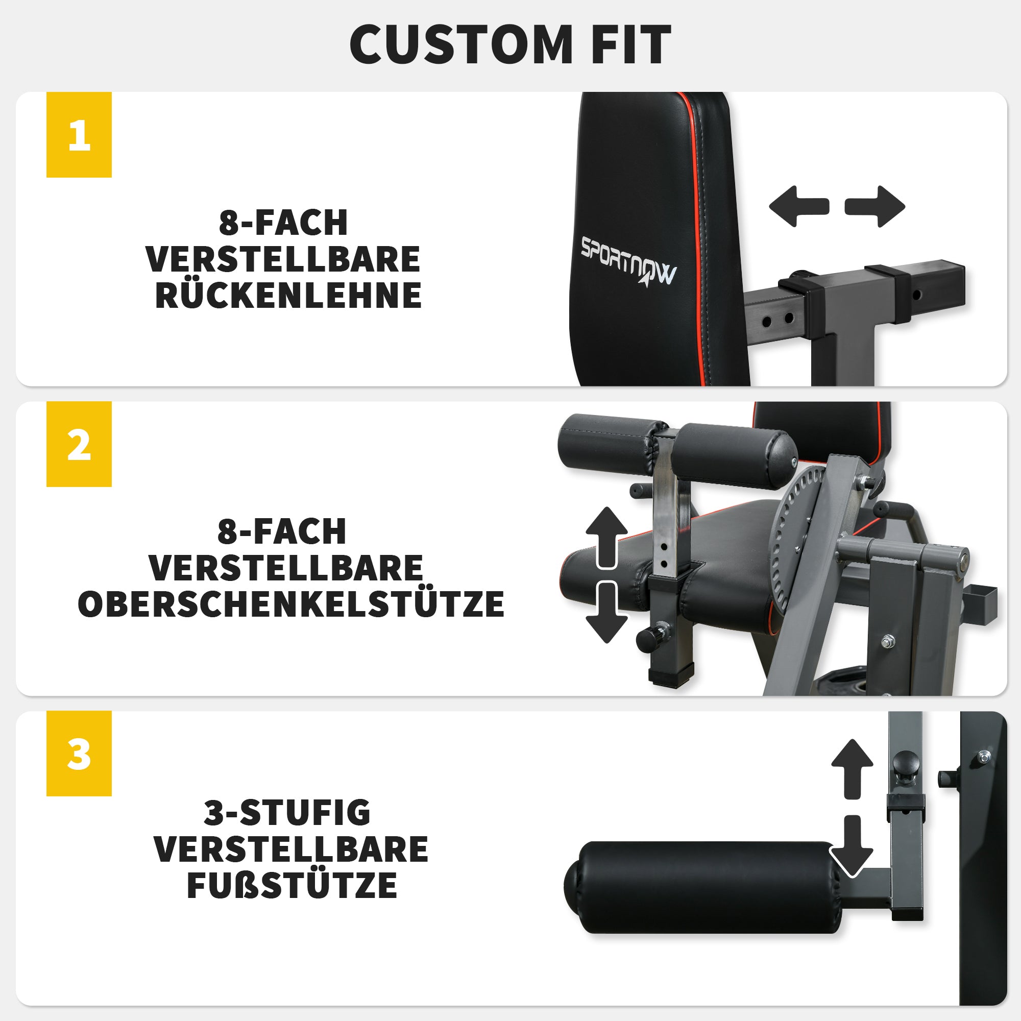 Adjustable Leg Extension Machine Plate Loading Lower Body Training, Steel Black