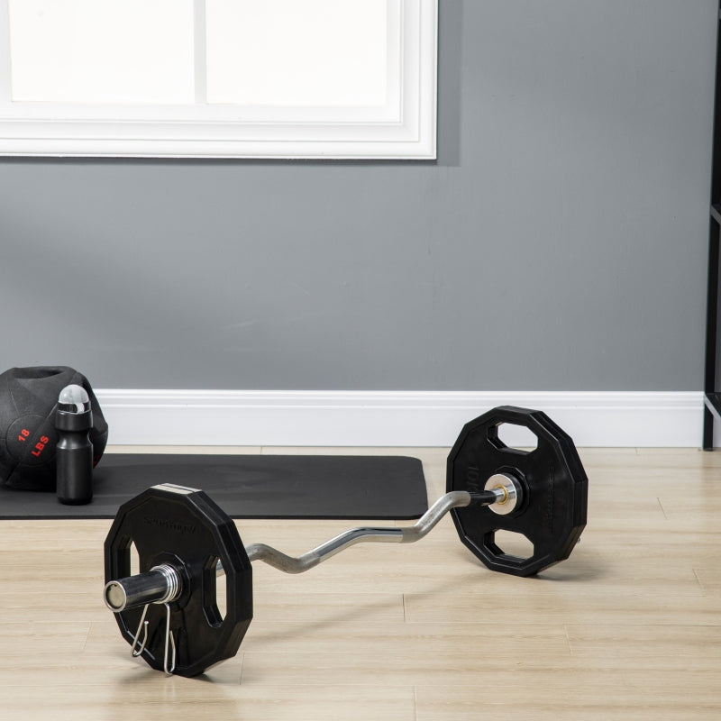 Olympic Weight Plates Set, 2 x 10kg Bumper Weights Discs with 2"/5cm Holes, Black