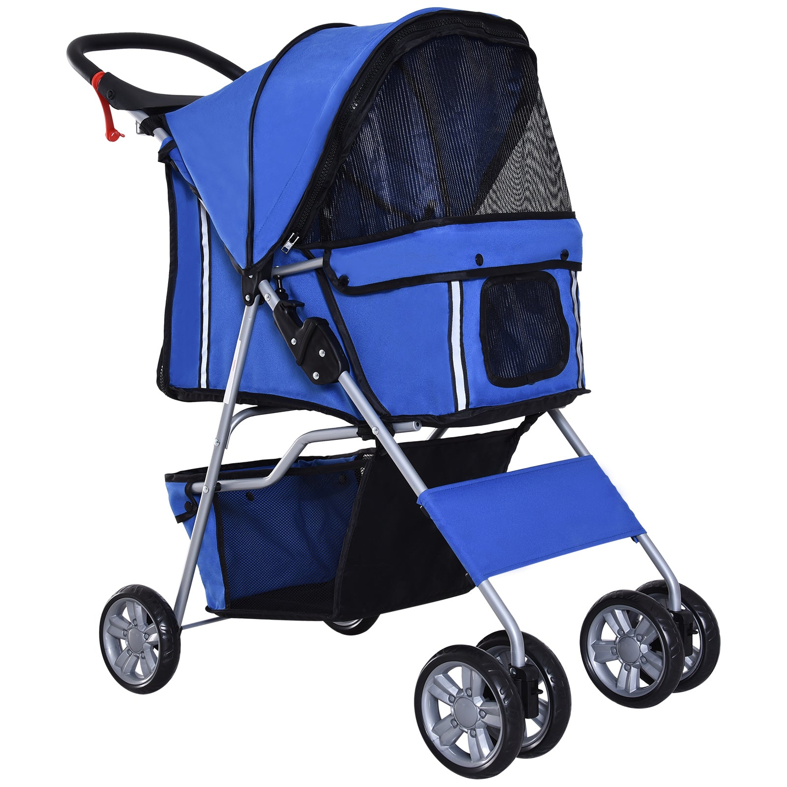 Dog Cart Pet Stroller Jogger Trailer, Foldable Lightweight, Blue