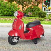 Vespa Electric Children's Motorcycle with LED Lights and Sound for Ages 18-36 Months, Red