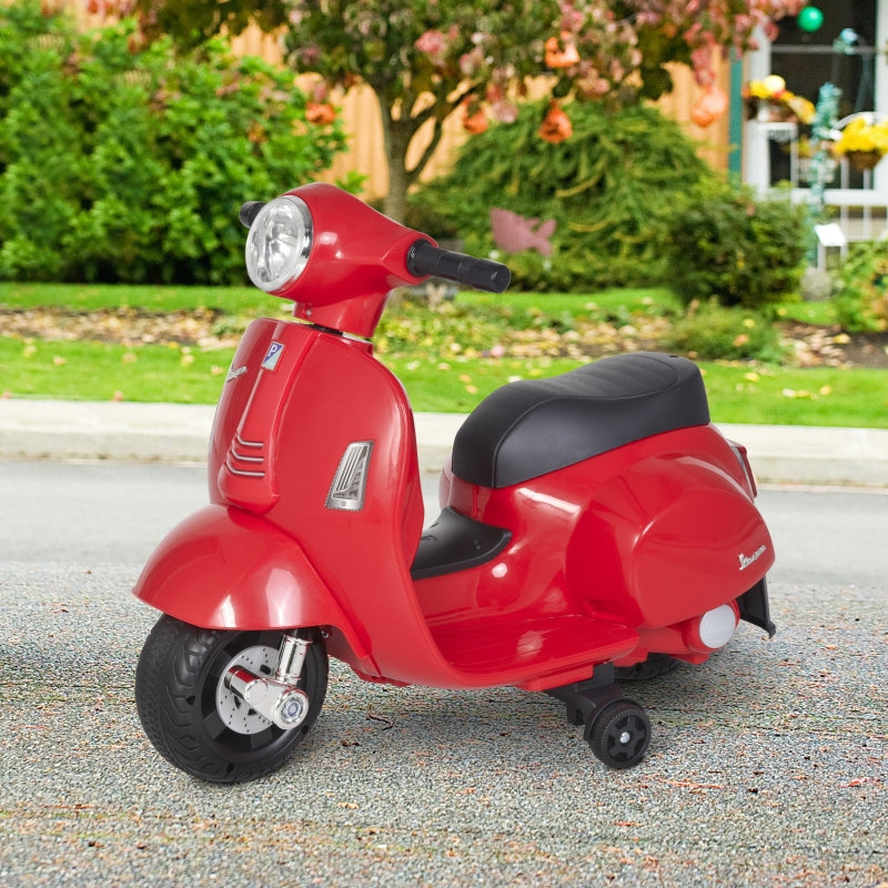 Vespa Electric Children's Motorcycle with LED Lights and Sound for Ages 18-36 Months, Red