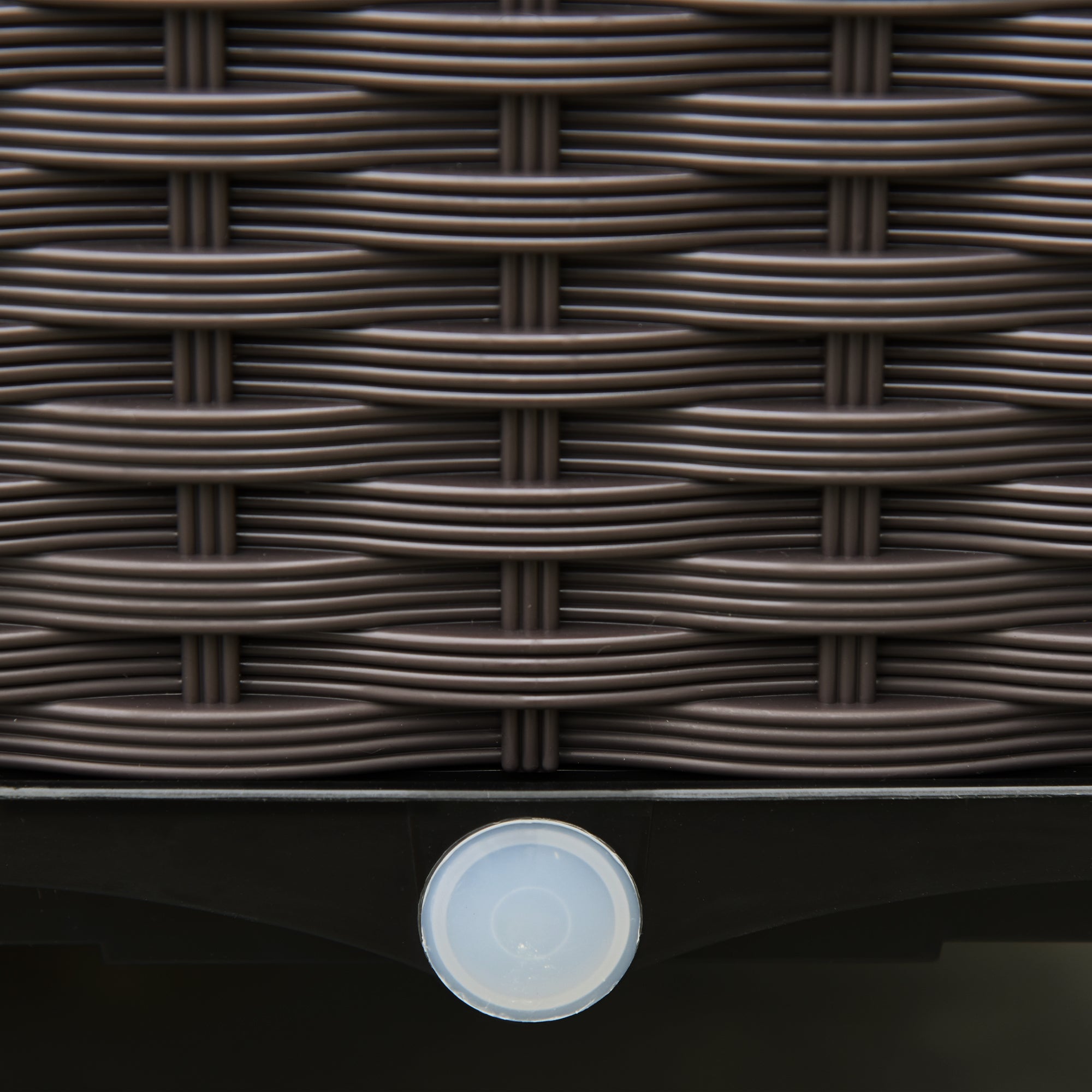 Raised Bed 4-Piece Planter, Rattan Look, Brown