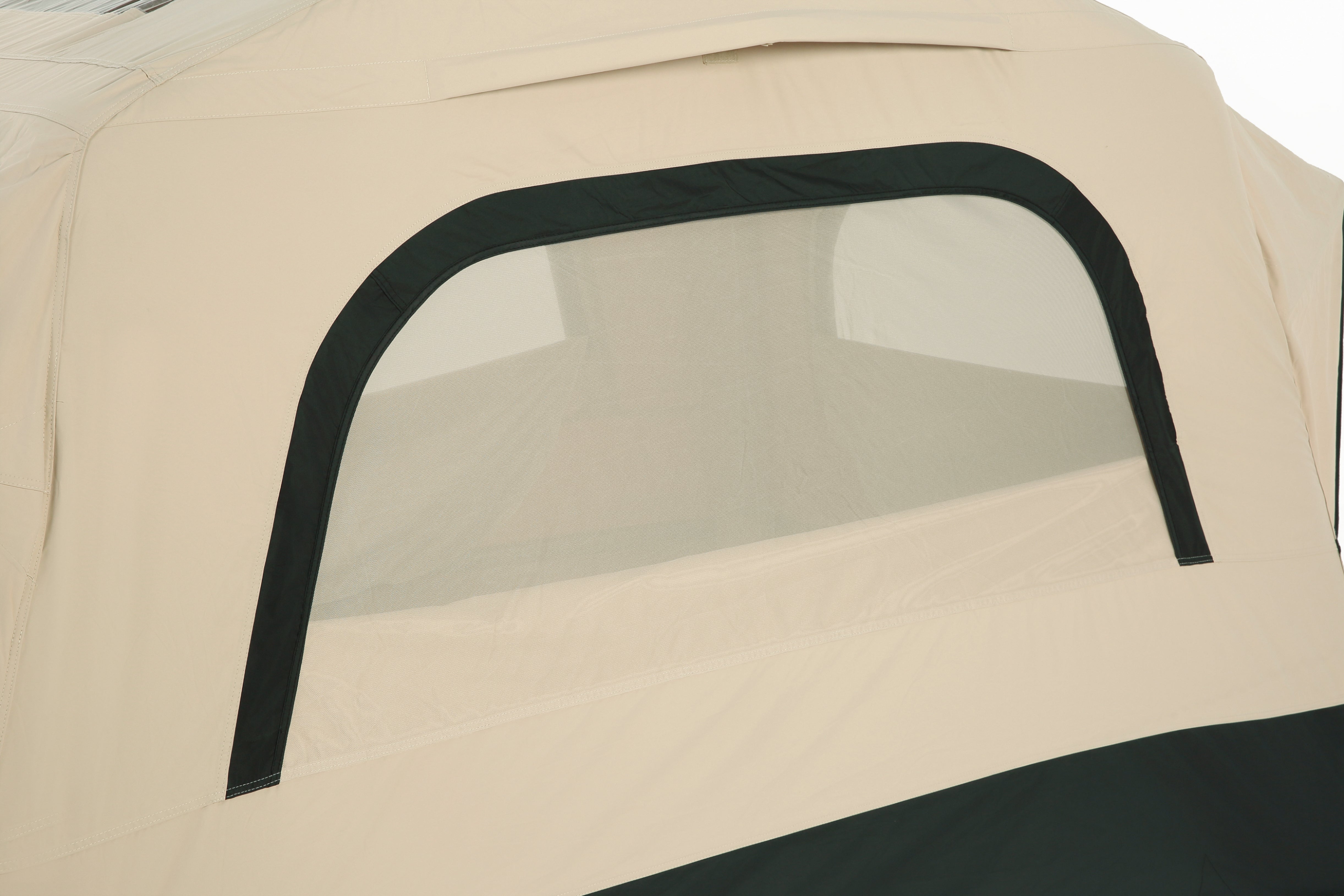 Inflatable Camping Tent with Hand Pump, Roof Tent - Beige + Black