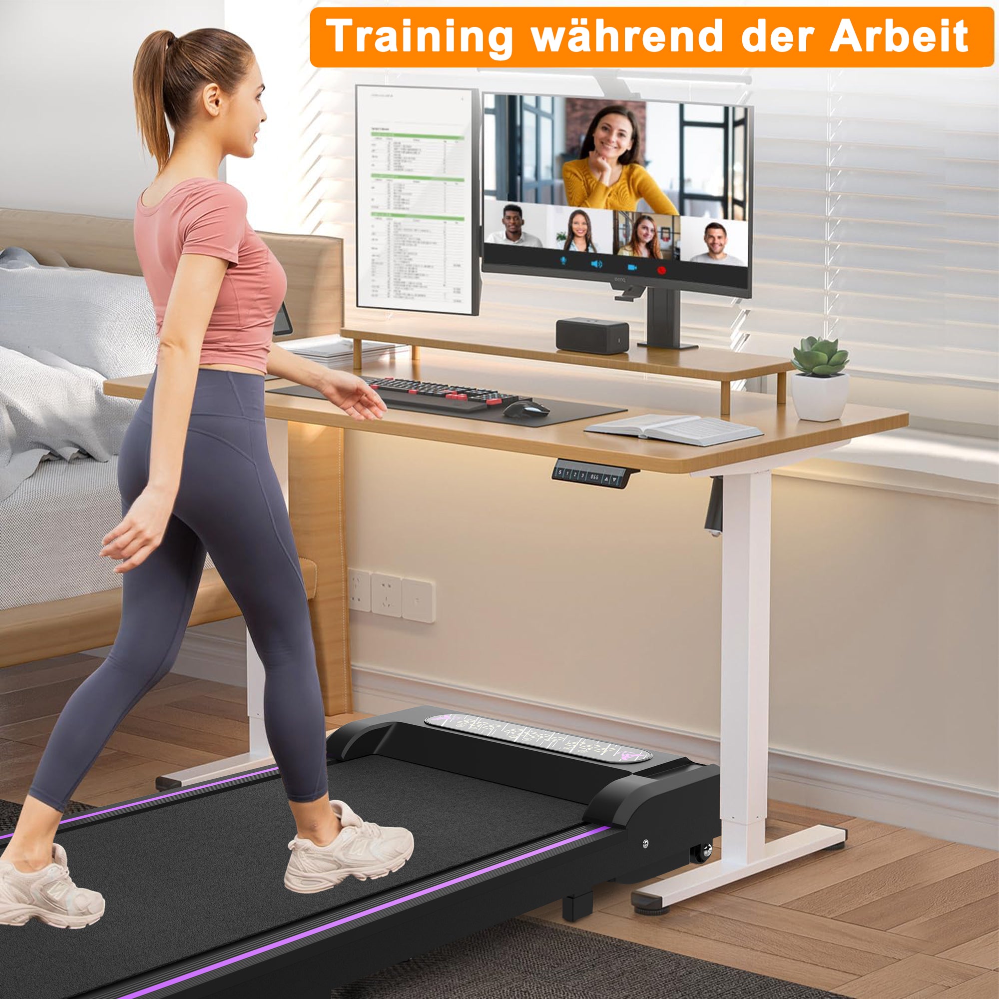 Foldable Treadmill Walking Pad 2.5 HP Motor 8km/h
