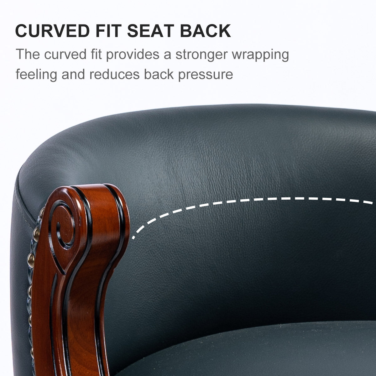 Bar Stools, 360 Degree Swivel with Backs, Bar Height, Cow Top Leather Wooden