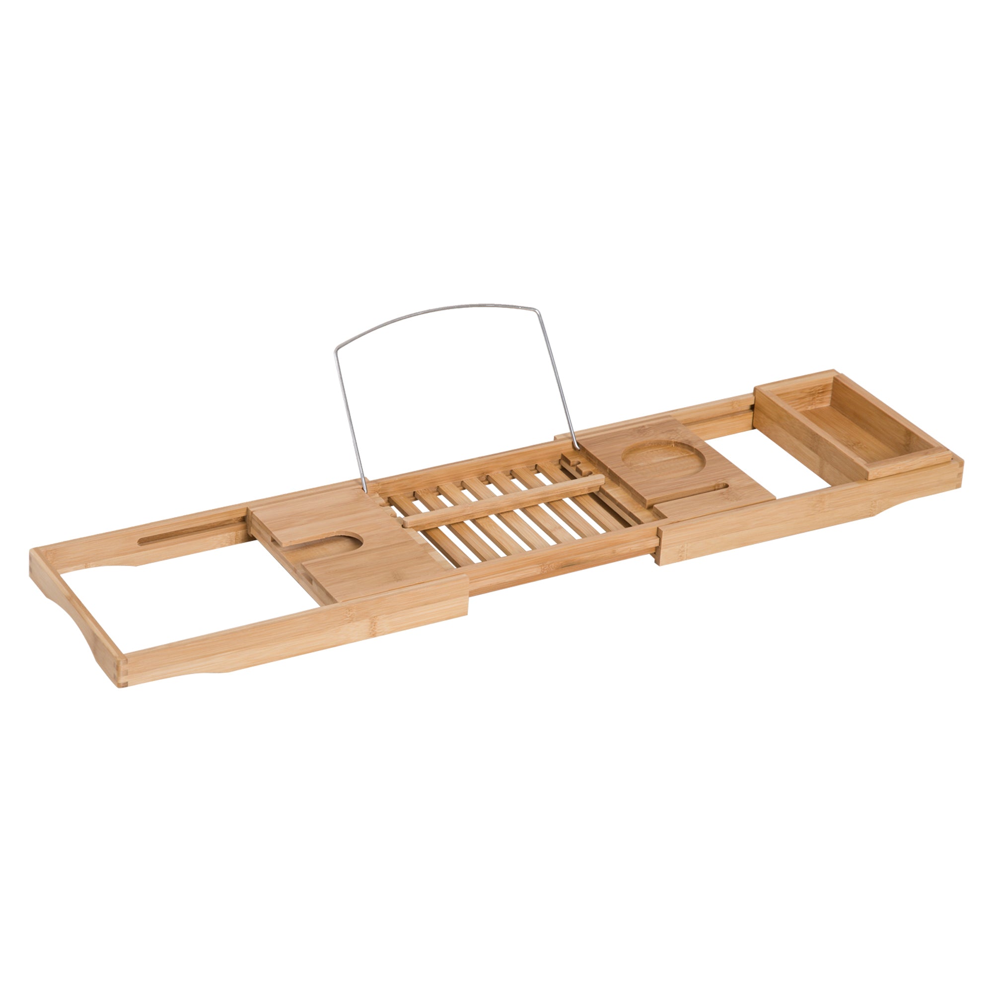 Bamboo Bathtub Caddy, Adjustable, Natural Material