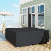 600D Oxford Garden Furniture Sofa Cover, Waterproof Anti-UV Rattan, Black