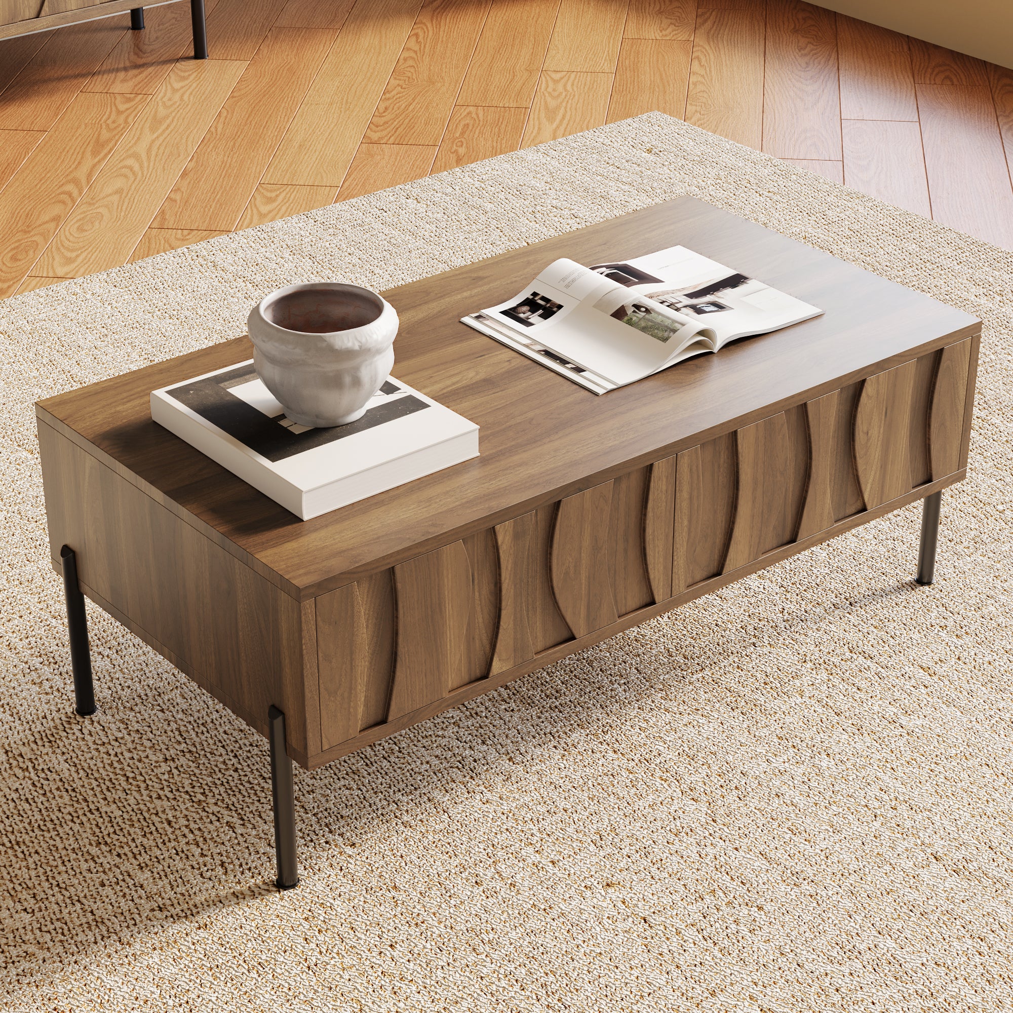 Coffee Table Modern Retro Style 105x55x41 cm