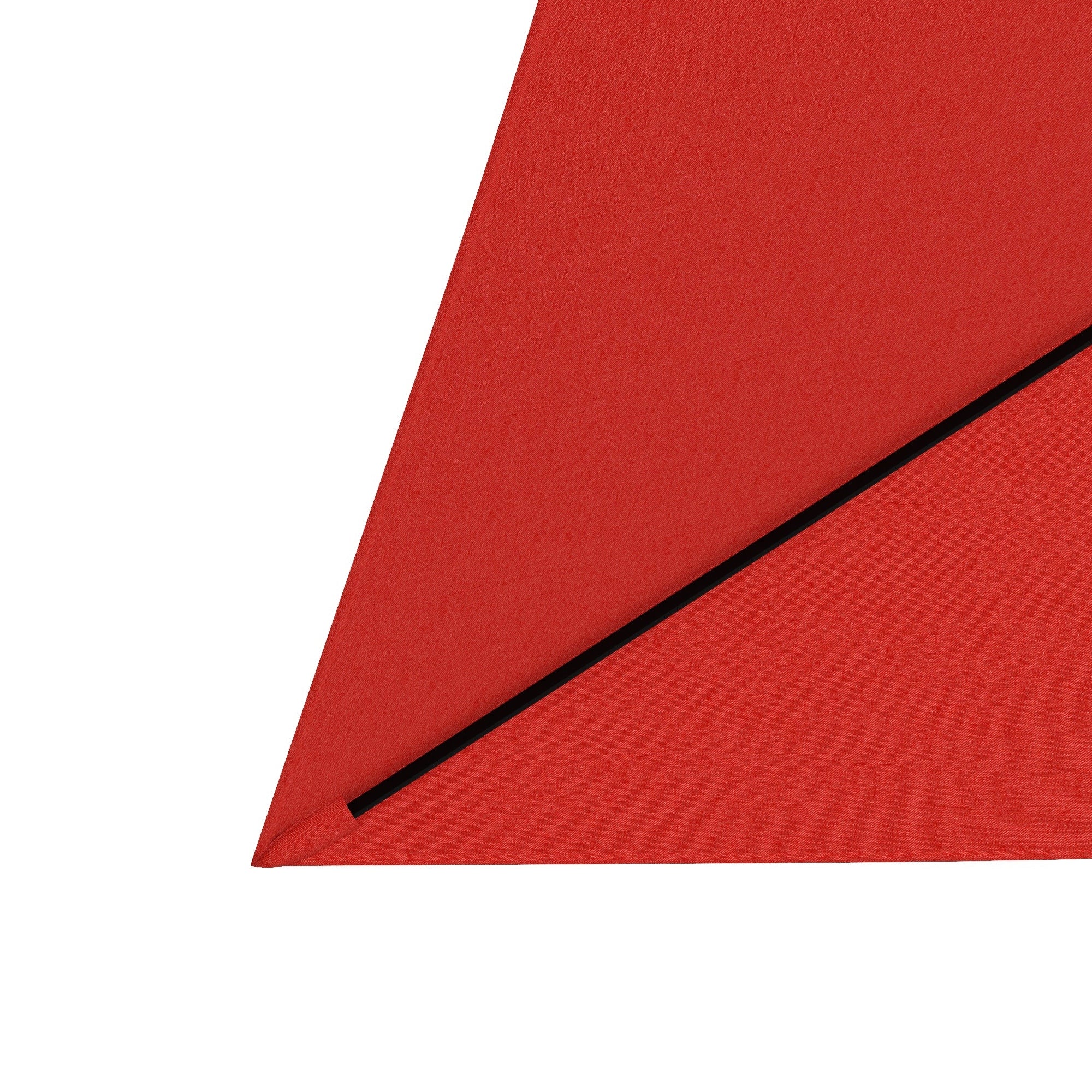 Garden Parasol Umbrella, Rectangular Outdoor Market Sun Shade, Wine Red