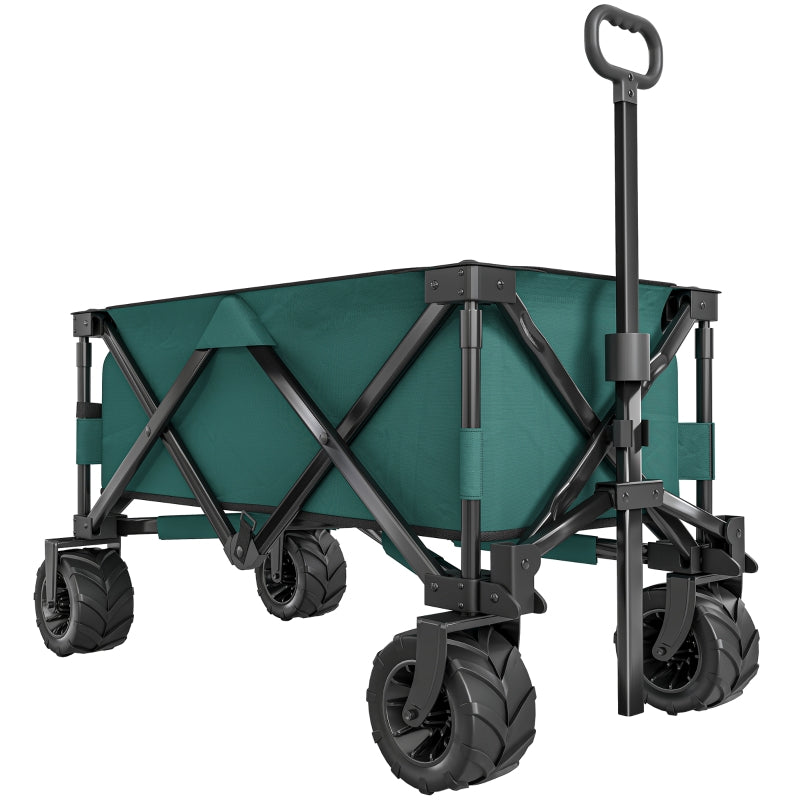 140L Festival Trolley Folding with Telescopic Handle, Green