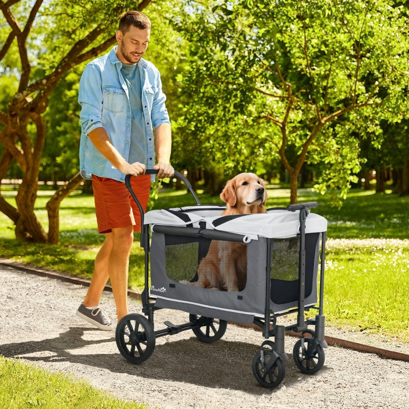 Dog Stroller Foldable, 30 kg, Dark Grey