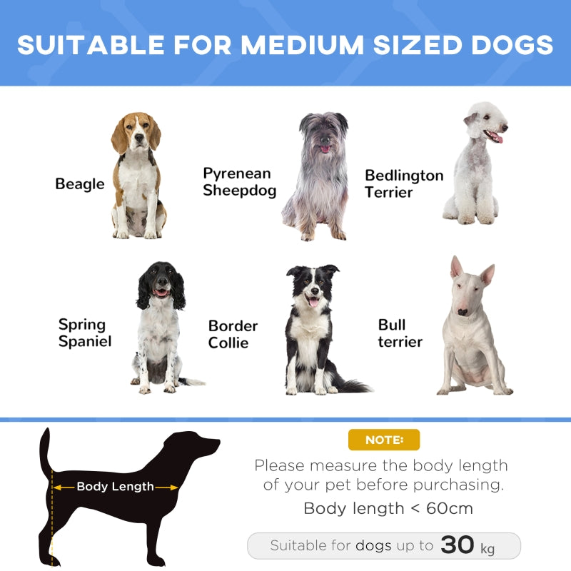 Raised Dog Bed Elevated Portable Camping with Metal Frame Blue