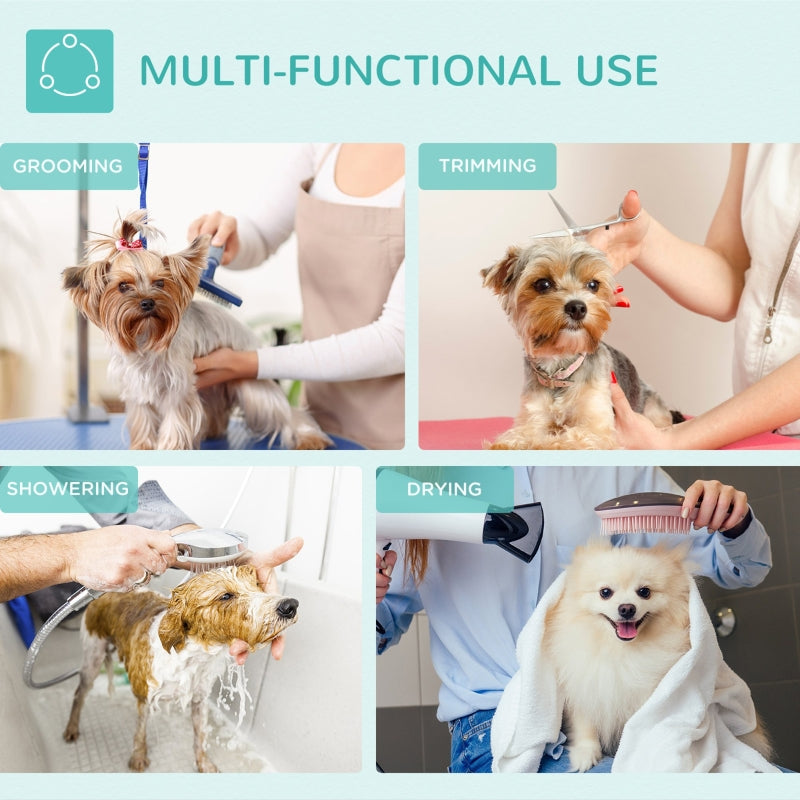 Dog Grooming Table 32" Foldable Adjustable Fixed Arm, Black