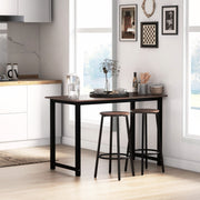 Bar Stools, Set of 2 Kitchen Breakfast Chairs 65cm High Seat, Rustic Brown