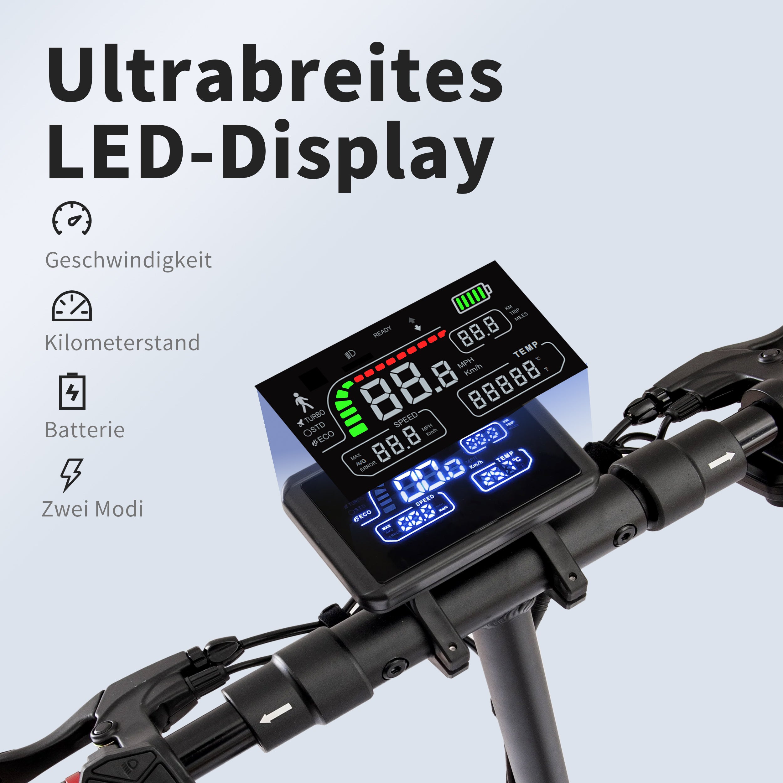 10-Inch E-Scooter with ABE, 60km Range, 500W, Foldable, Road Approved