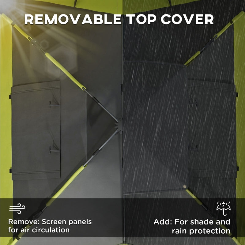 Camping Tent Two-Man One Room with Accessories Green