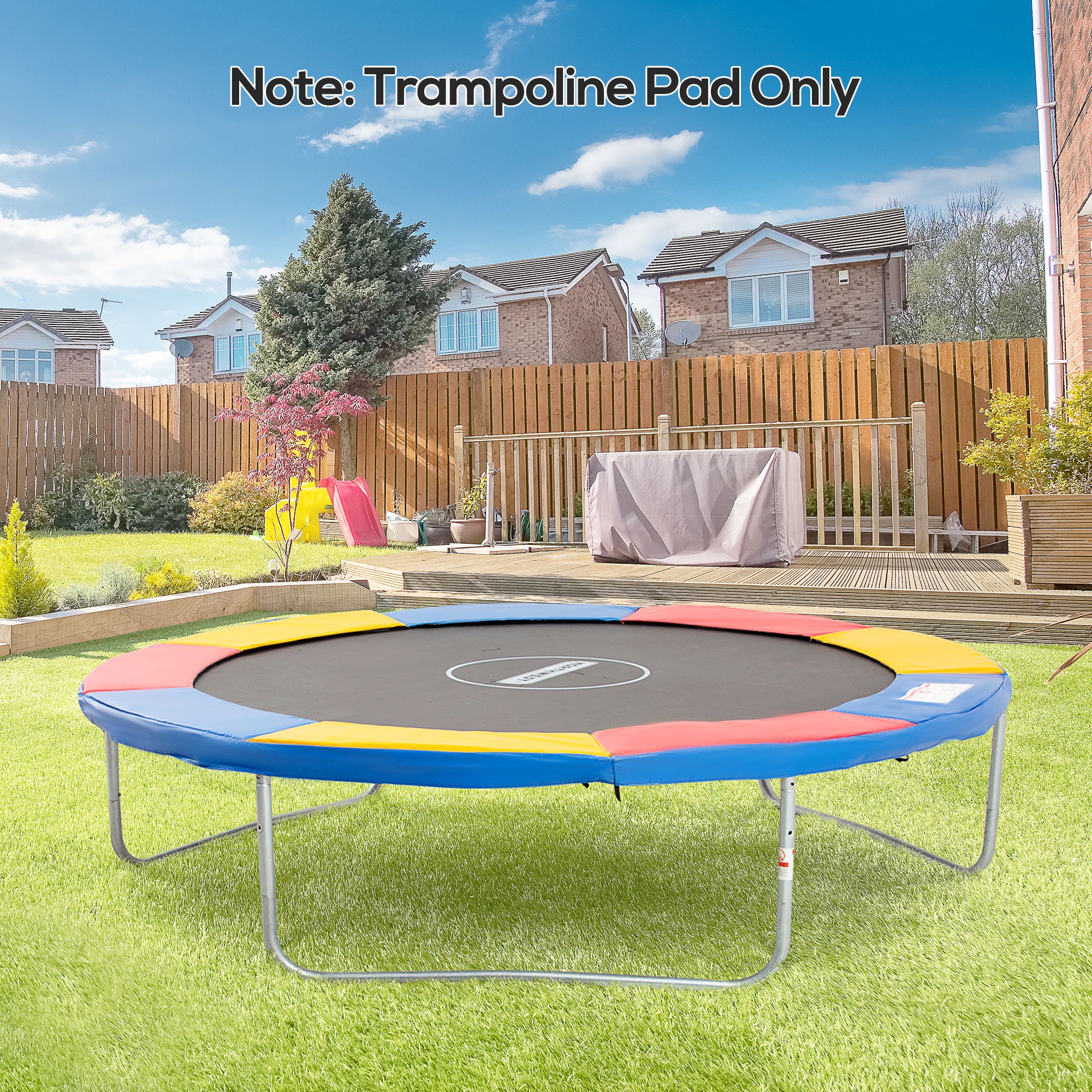 Trampoline Accessory Set 305cm-457cm, Edge Cover, Safety Net, Weather Cover, Ladder, Colorful