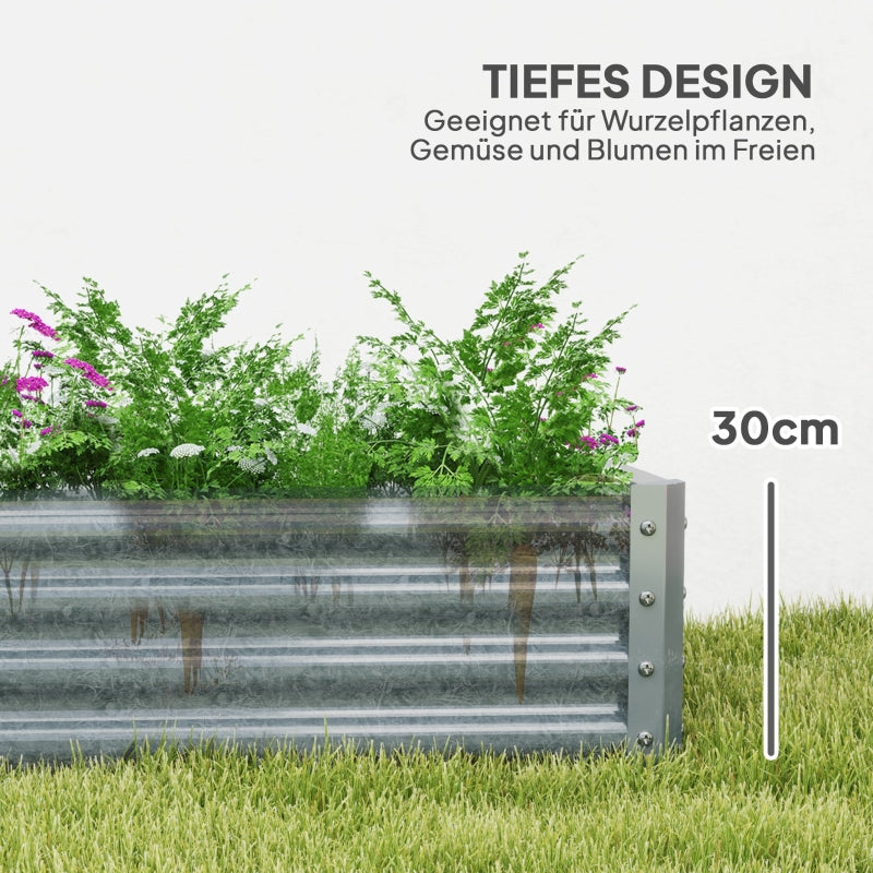 Raised Bed, Weather-Resistant Cold Frame Garden Planter, Steel