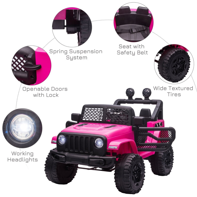 Kids Electric Ride On Car 12V Off Road Toy Pink