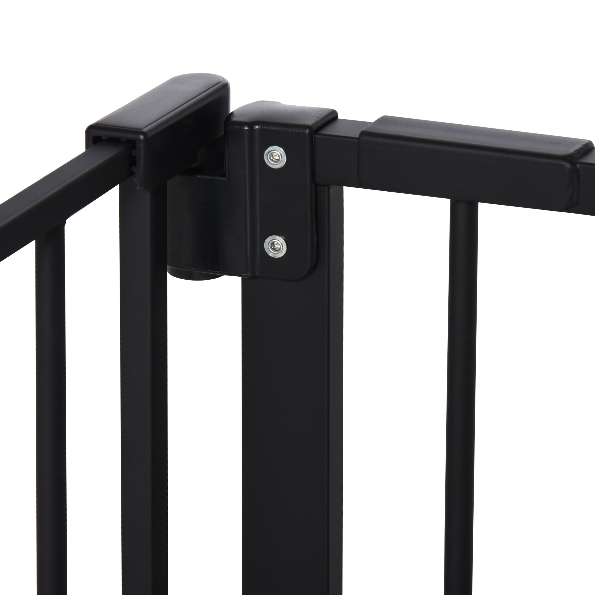 Pet Safety Gate, No Drilling Stair Gate, Metal Plastic, Black