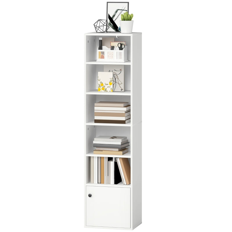 Bookcase 6-Tier 156 cm Tall White