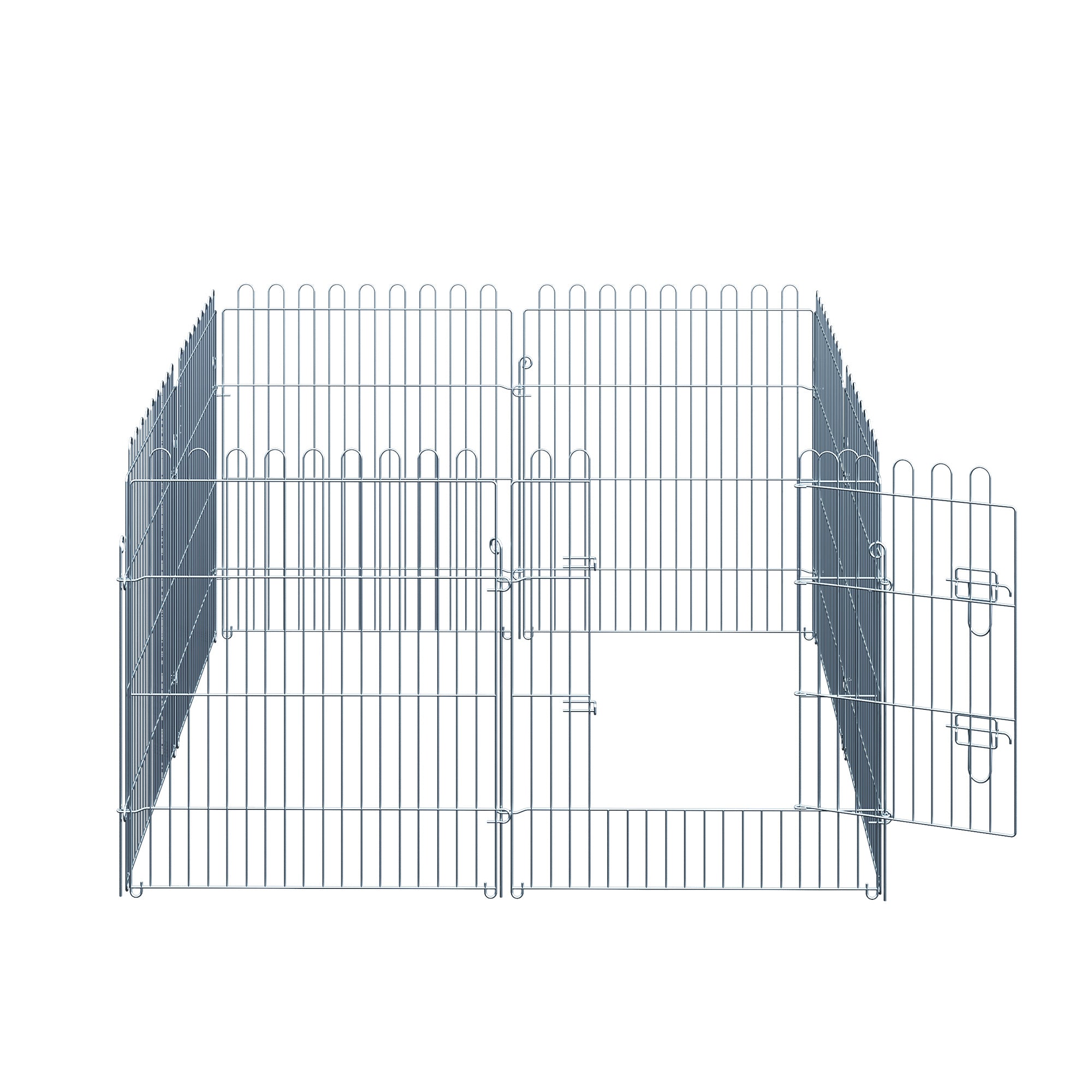Puppy Run Playpen 8-Piece 63x76cm Safe Stable Metal