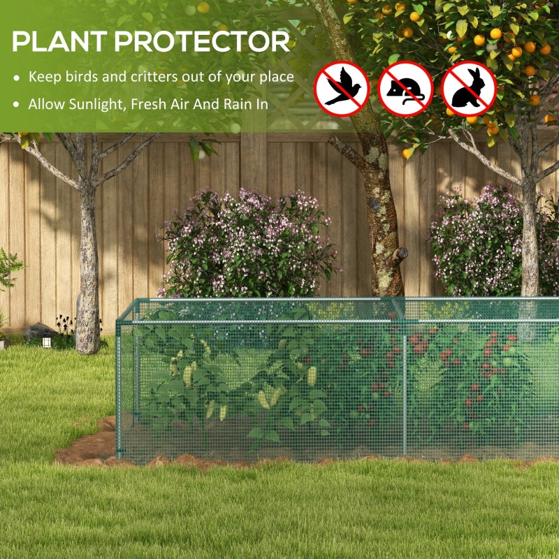 Plant Protection Cage 8'x4' with Door, Green