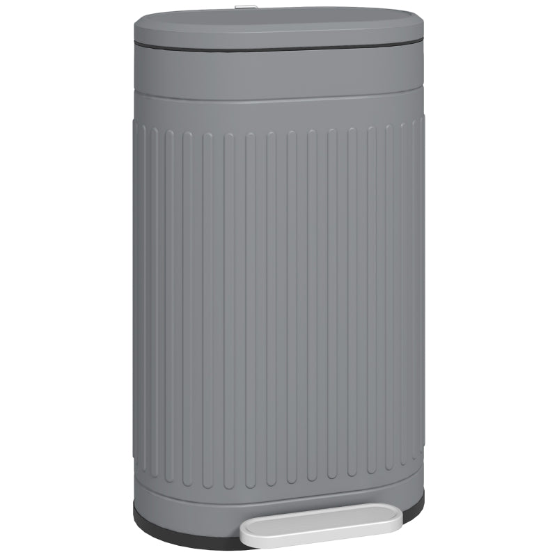 Kitchen Bin 30L Soft-Close Lid, Metal Grey