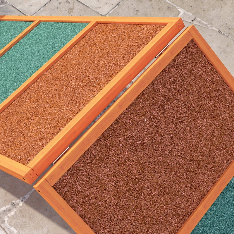 Agility Dog Ramp, Foldable, Adjustable Height, Non-Slip, Fir Wood