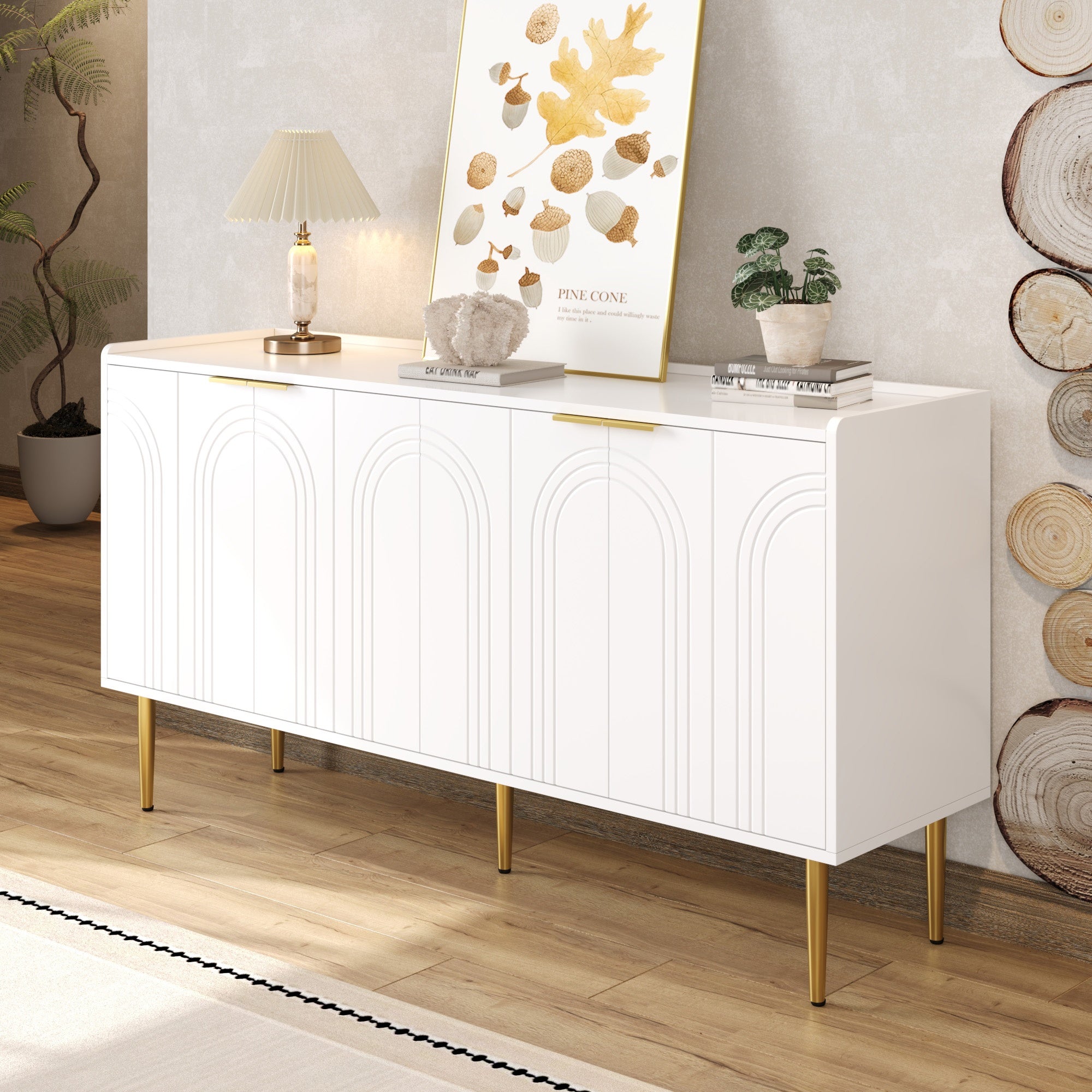 Modern Sideboard Buffet Storage Cabinet 140x38x75cm