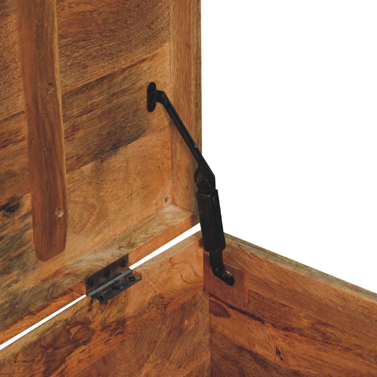 Buffalo Hide Storage Trunk, Oak-ish