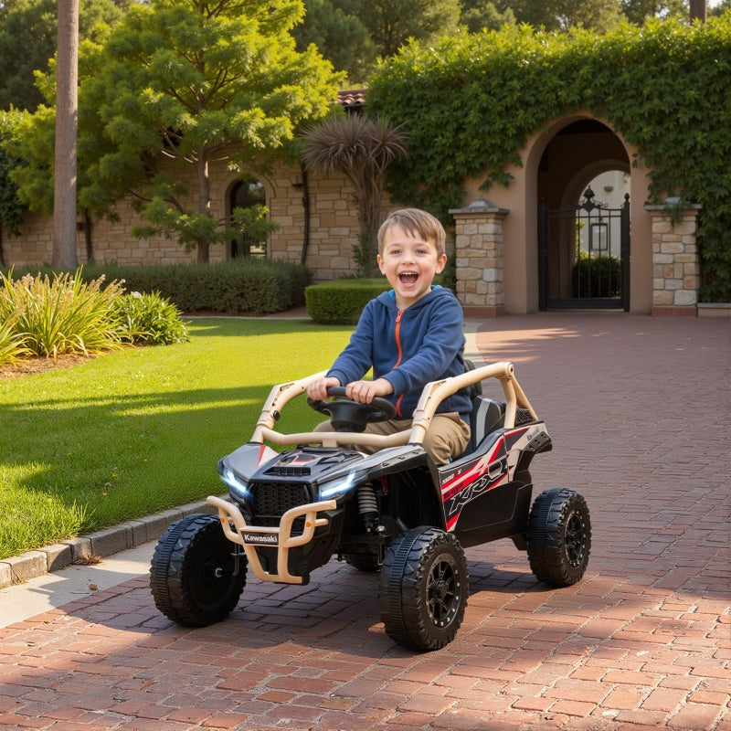 Electric Off-Road Vehicle for Children with Remote Control and LED Lights, Yellow