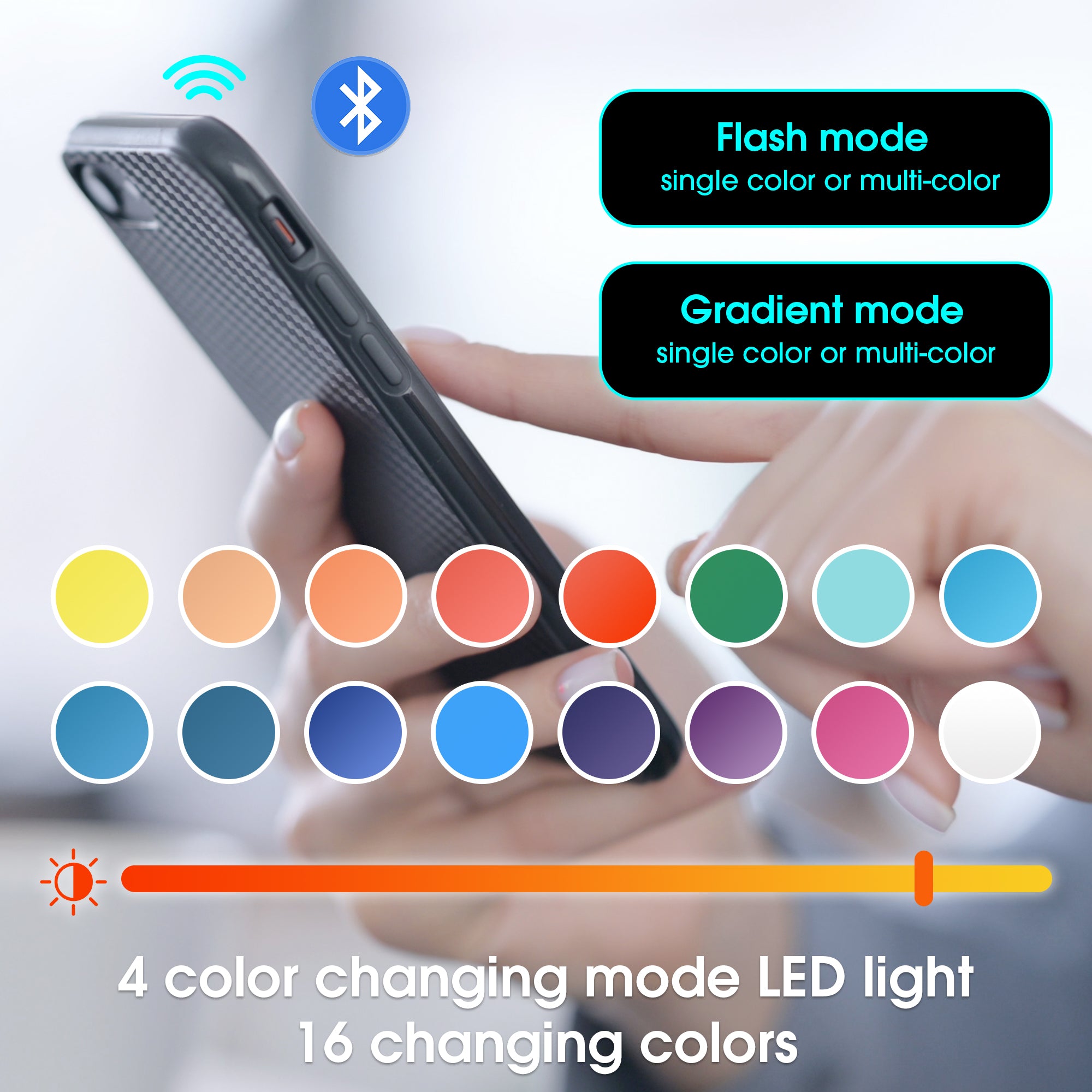 Multifunctional Coffee Table with LED Lighting, Adjustable Height, High-Gloss