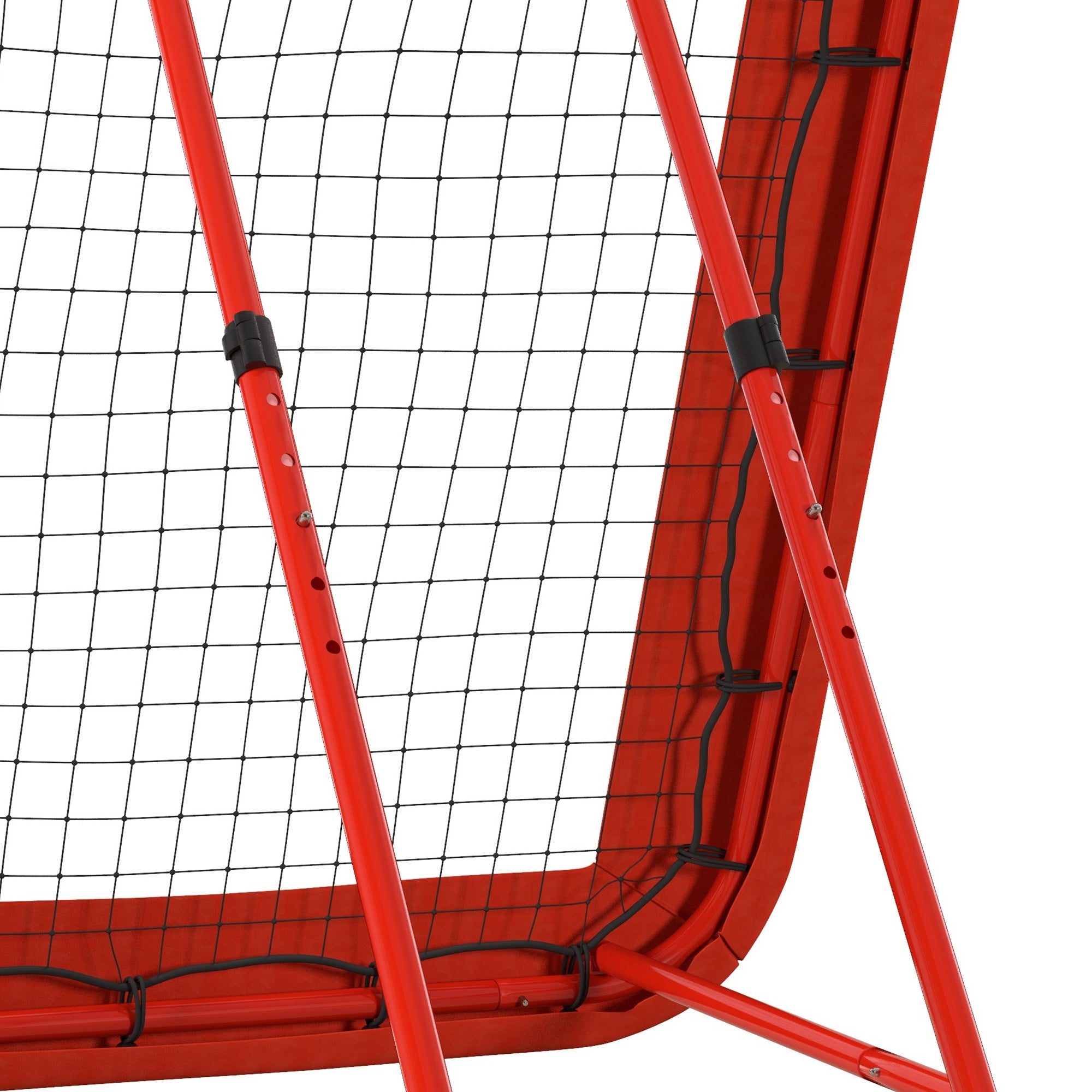 Rebounder Football, Foldable 5-Level Adjustable, Red