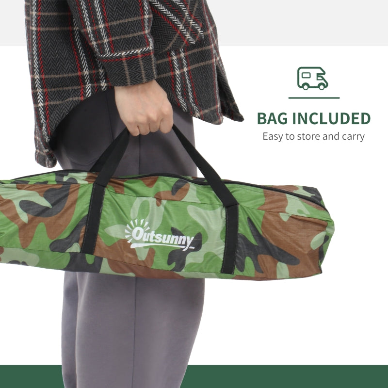 2 Person Dome Camping Tent with Zipped Doors and Storage Pocket, Multicolor Polyester