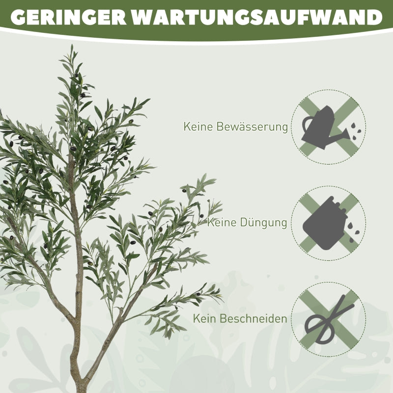 Artificial Olive Tree, Large 180 cm, in Pot, Green