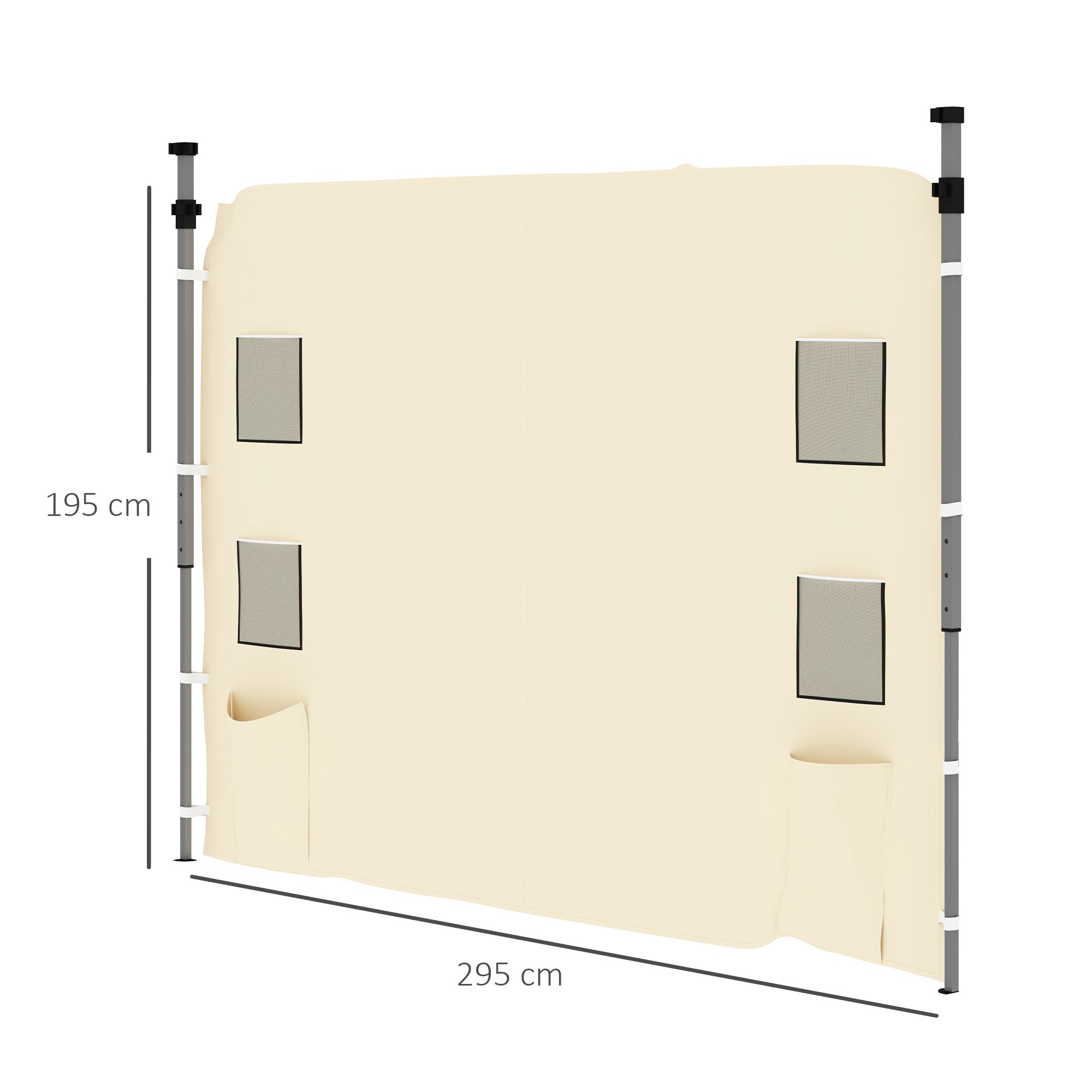 Replacement Gazebo Sidewall 195 x 295cm - Beige