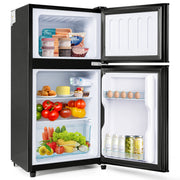 Fridge-freezer Double Door 60L Total Capacity, 86.8cm High, Premium Black